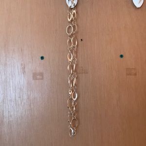 Long chain silver necklace